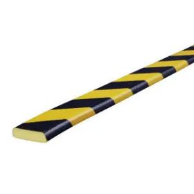   Biztonsági felületvédő profil F típusú-1m - F-fekete-sárga