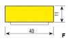 Biztonsági felületvédő profil F típusú-1m - F-fekete-sárga