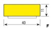 Biztonsági felületvédő profil F típusú-50m - F-fekete-sárga