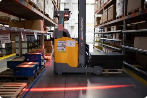 Targonca biztonsági dupla vonallámpa