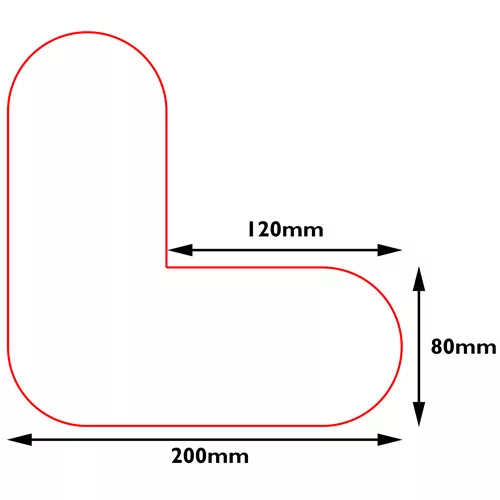 L alakú raklapjelölés, PermaLine 0,9mm vastag-200mmx200mm-Sárga