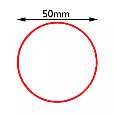 Kör alakú PermaLine, padlójelölő, 0,9mm vastag-50mm-Narancs