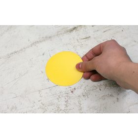   Kör alakú PermaLine, padlójelölő, 0,9mm vastag-100mm-Sárga