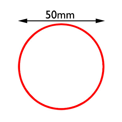 Kör alakú PermaLine, padlójelölő, 0,9mm vastag-90mm-Fehér
