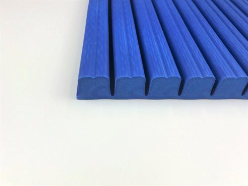 Oszlop- és falvédő bordázott, 200x100x2 cm, kék