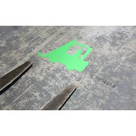   Targonca jelölés PermaLine, 0,9mm vastag-525mmx560mm-Sárga